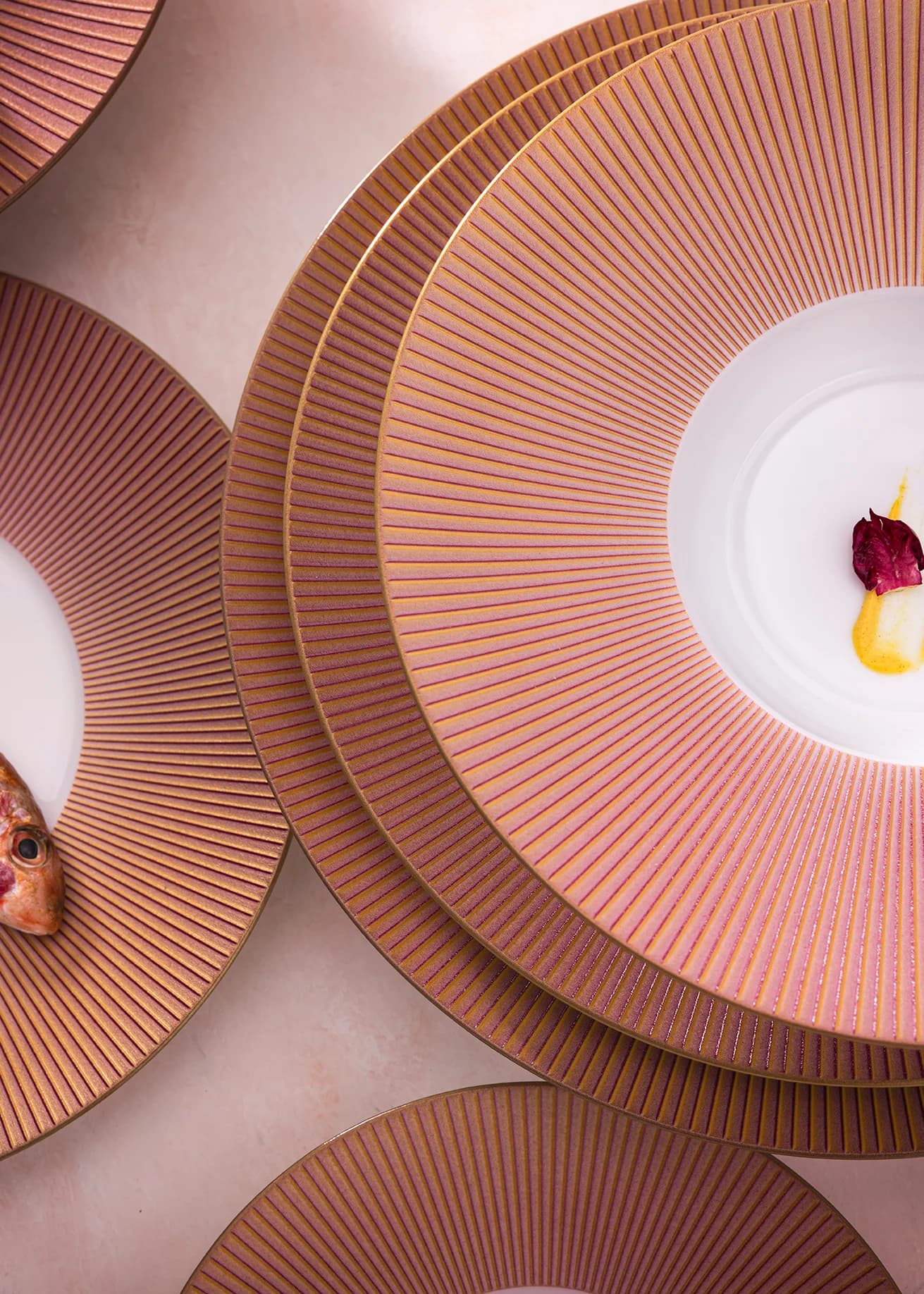 J.L. Coquet Bolero Irise Violet Tableware Collection
