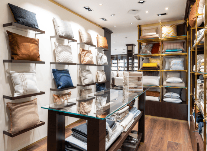 The-cushion-wall-in-the-luxury-glancy-fawcett-showroom-based-in-manchester