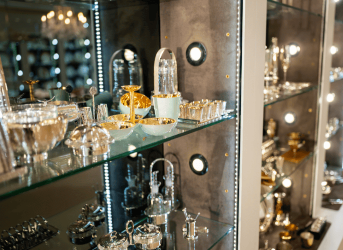 Glancy-Fawcett-Showroom-silver service accessories