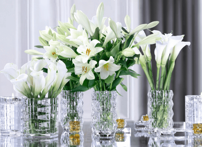 clear crystal vases for luxury superyachts residences and private jets